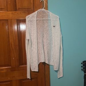 Hollister white cardigan